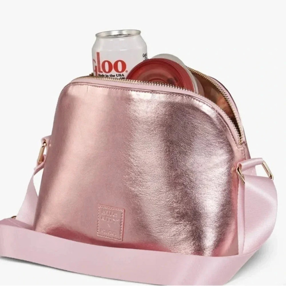 Hello Kitty Crossbody Rose Gold Embossed Insulated Bag Limited Edition NWT - Picture 1 of 7